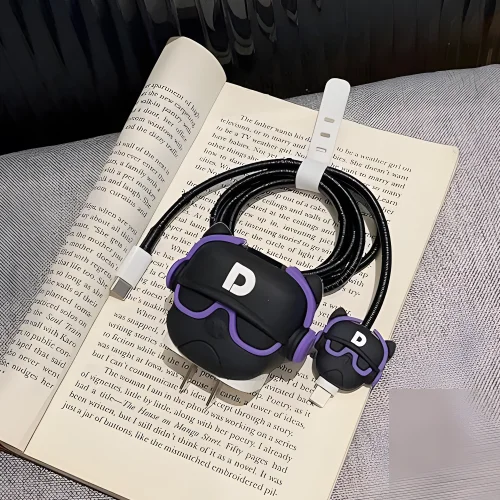 Hip Hop Charger Cover With Spiral Cable Protectors Sleeve