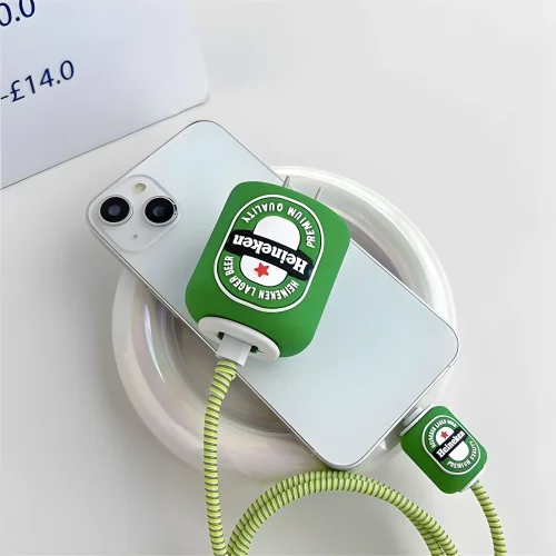 Heineken Charger Cover With Spiral Cable Protectors Sleeve
