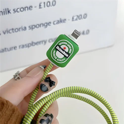 Heineken Charger Cover With Spiral Cable Protectors Sleeve