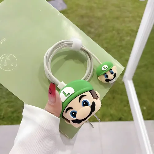 Luigi Charger Cover With Spiral Cable Protectors Sleeve