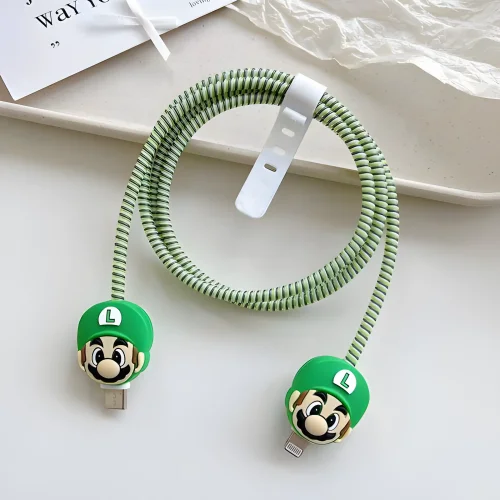 Luigi Charger Cover With Spiral Cable Protectors Sleeve