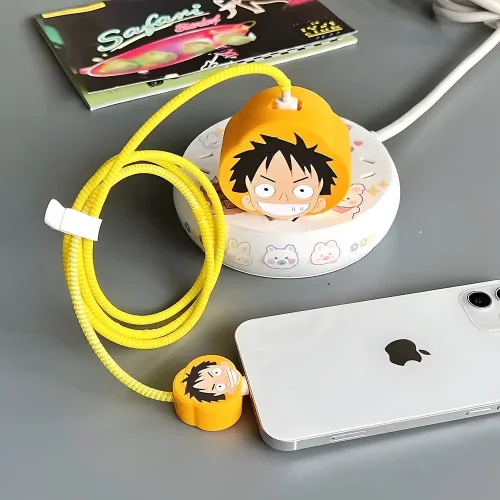Luffy Charger Cover With Spiral Cable Protectors Sleeve