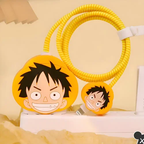 Luffy Charger Cover With Spiral Cable Protectors Sleeve