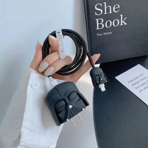 Darth Charger Cover With Spiral Cable Protectors Sleeve