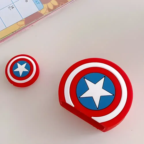 Captain America Charger Cover With Spiral Cable Protectors Sleeve
