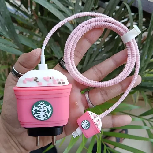 Starbucks Candy Charger Cover With Spiral Cable Protectors Sleeve