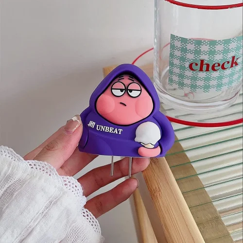 Angery Aunty Charger Cover With Spiral Cable Protectors Sleeve