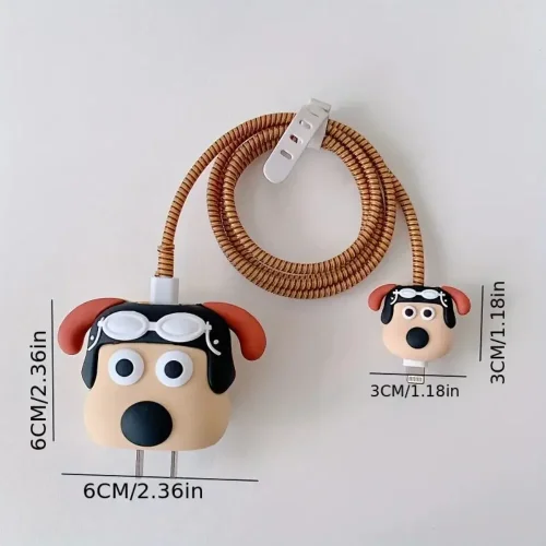 Gromit Charger Cover With Spiral Cable Protectors Sleeve