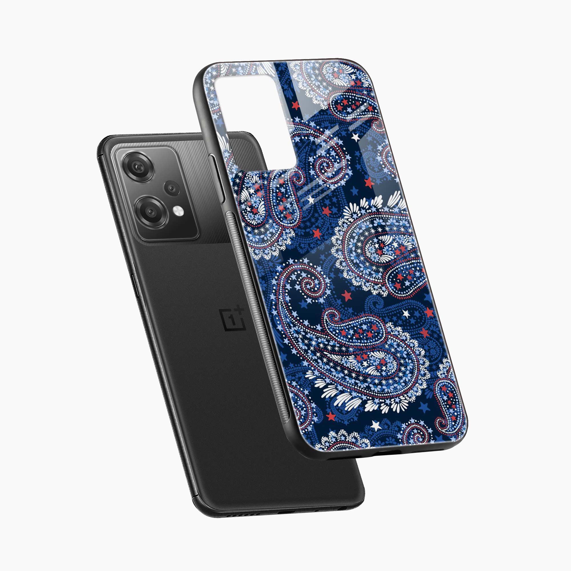 Blue Colored Classical Pattern OnePlus Nord CE 2 Lite  Cover