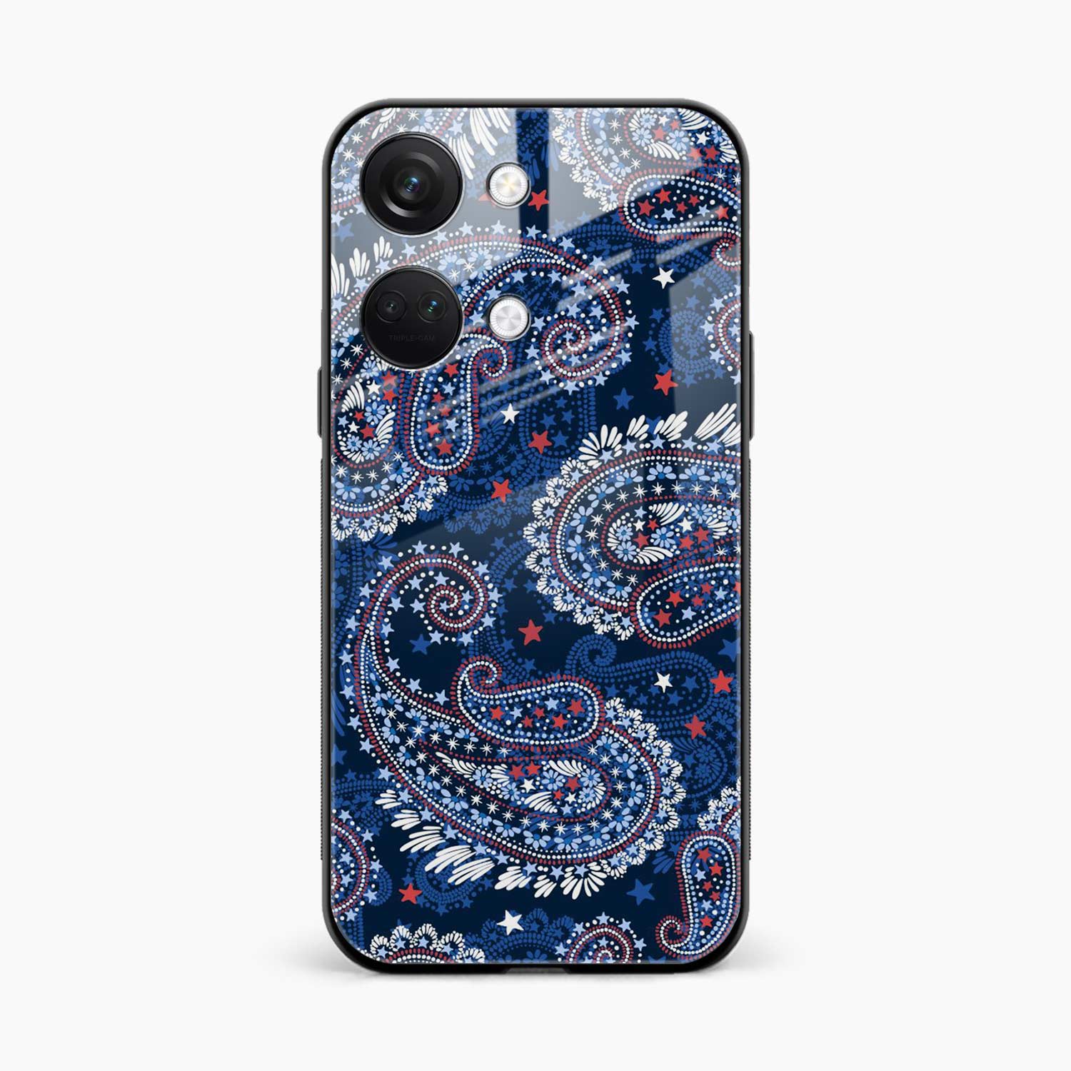 Blue Colored Classical Pattern OnePlus Nord 3 Back Cover
